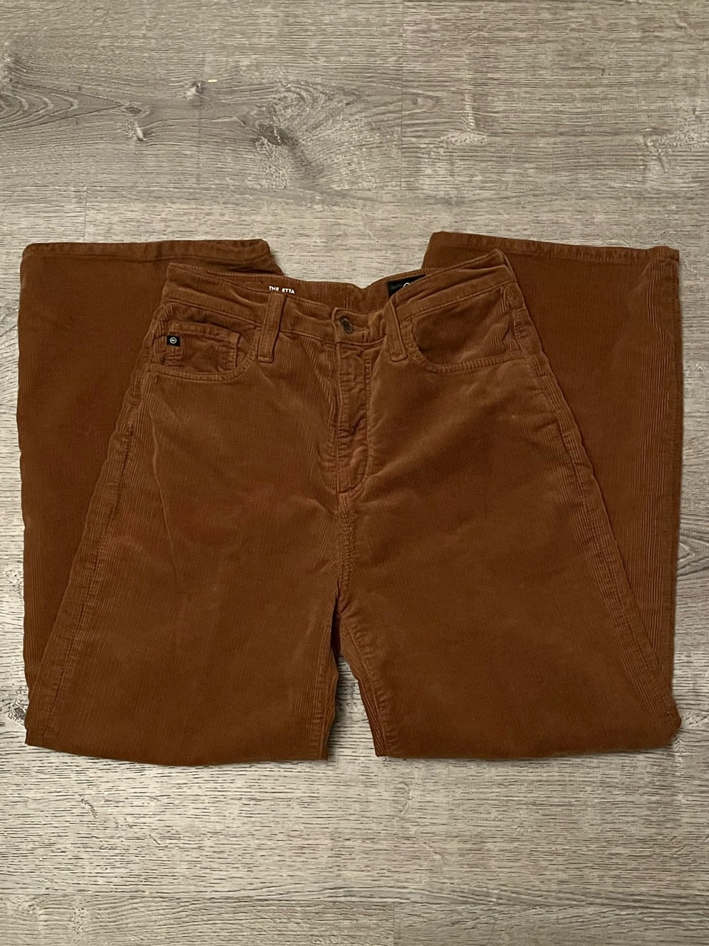 NWOT Adriano Goldschmied Corduroy High-waisted Wide Leg Crop jeans
